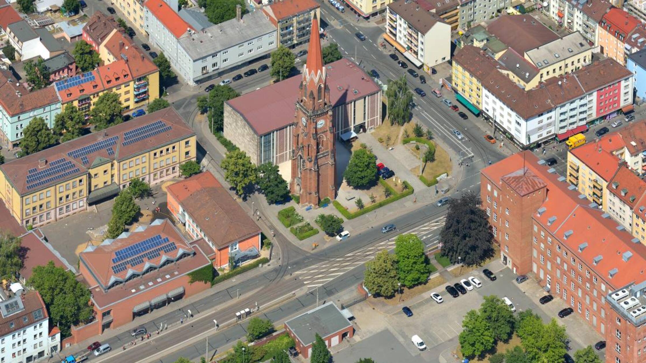 Luftbild; Christuskirche
