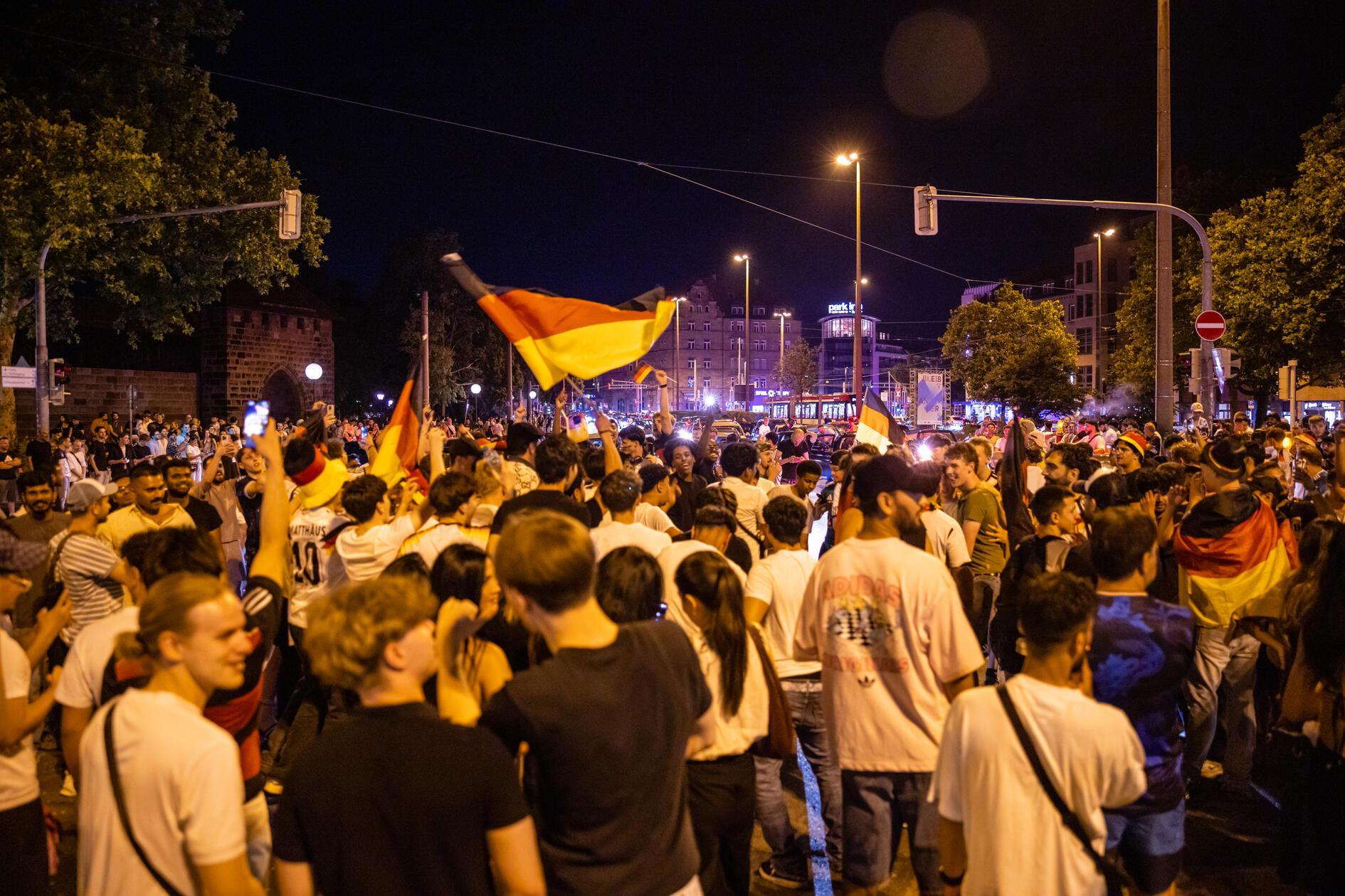 Nach dem Sieg der Deutschen Nationalmannschaft geg