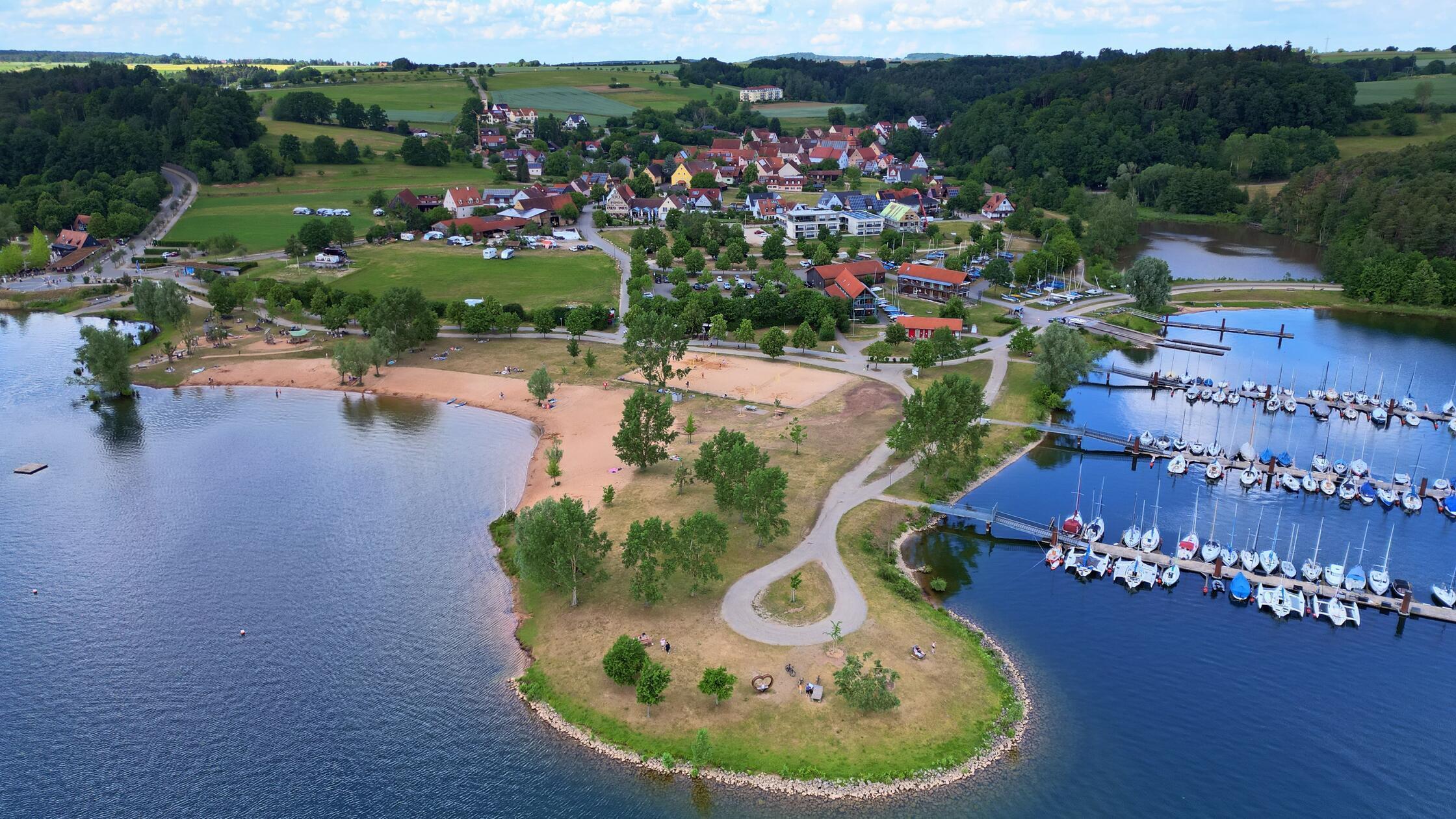 Brombachsee Enderndorf Strand Drohne