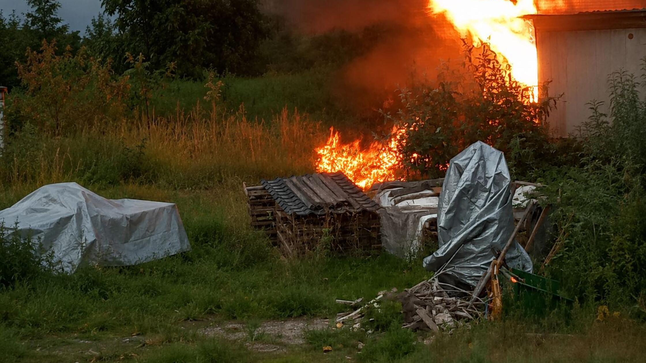 Ein Brand in Markt Bibart (Landkreis Neustadt (Ais