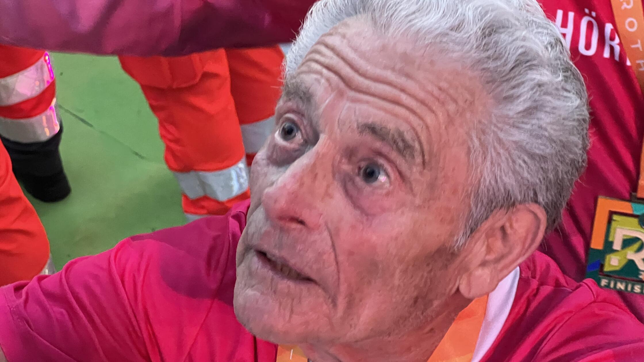 Bin überall, wo ich starte, der älteste Teilnehmer