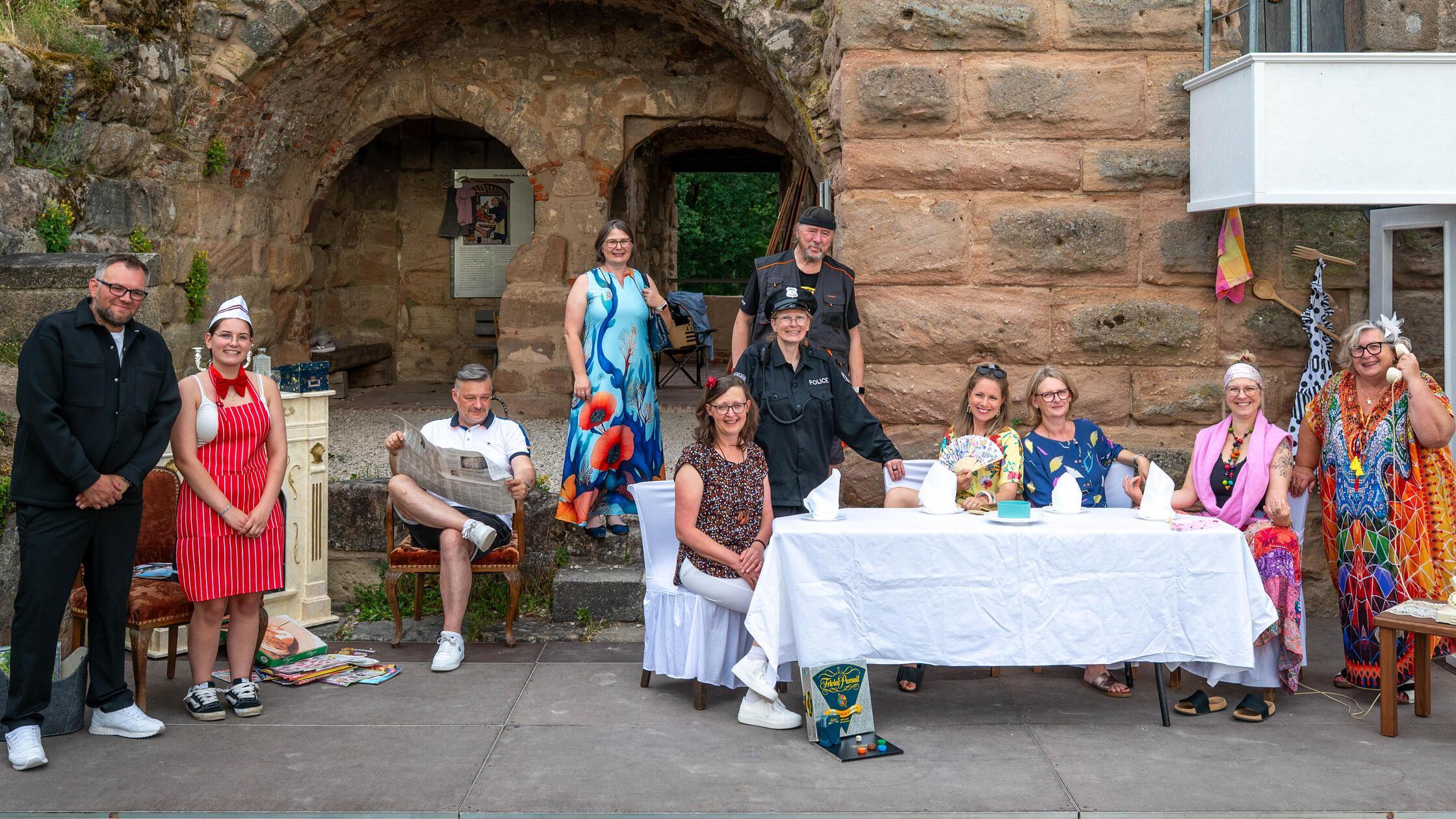 Das Ensemble des Hilpoltsteiner Burgspiels bei der