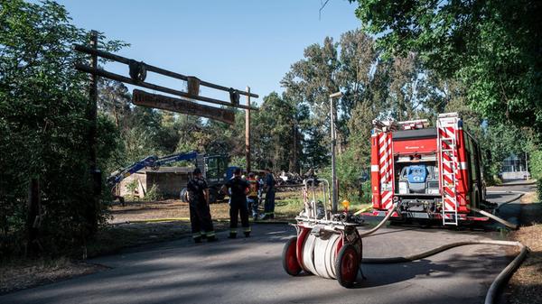 "Brandnachschauen gibt es den ganzen Tag", erklärt der Einsatzleiter der Feuerwehr gegenüber der dpa, "damit nicht Glutnester übersehen werden".