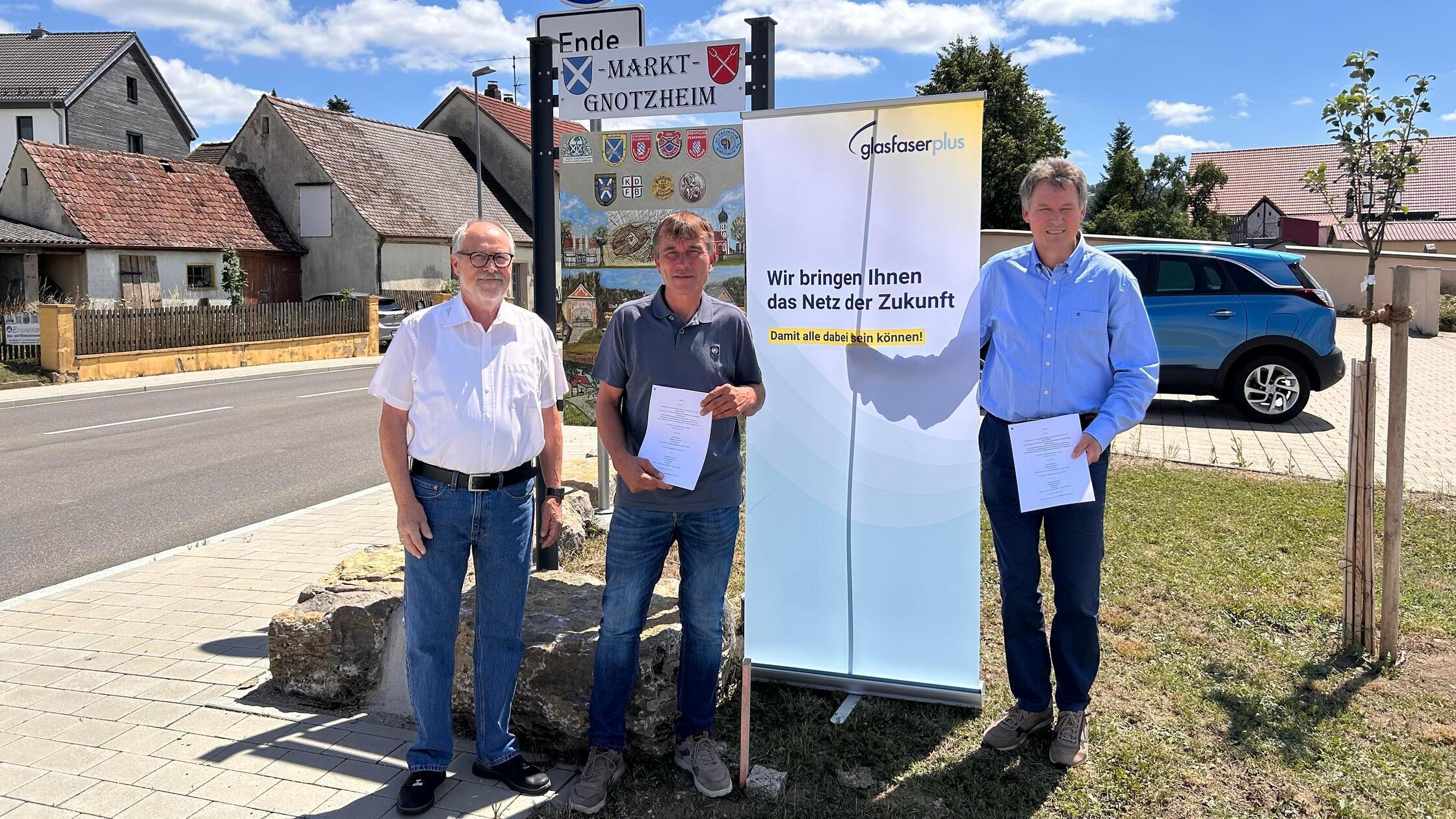 Der Glasfaser-Ausbau in Gnotzheim schreitet voran.