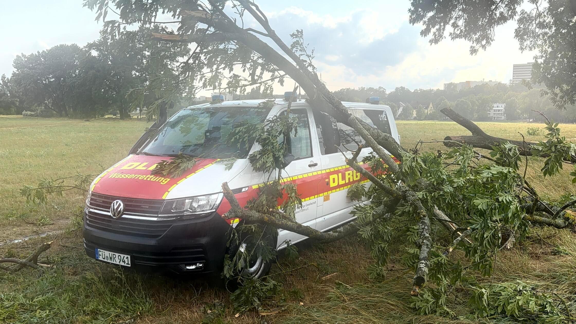 Starkes Unwetter trifft Mittelfranken: Heftiger St