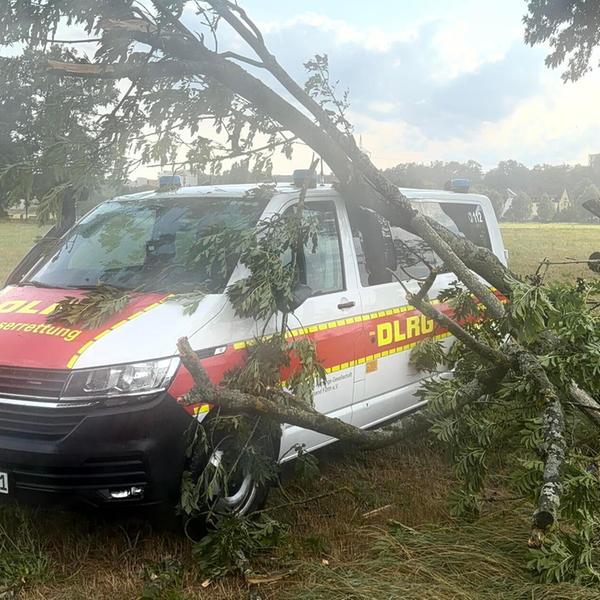 Starkes Unwetter trifft Mittelfranken: Heftiger St