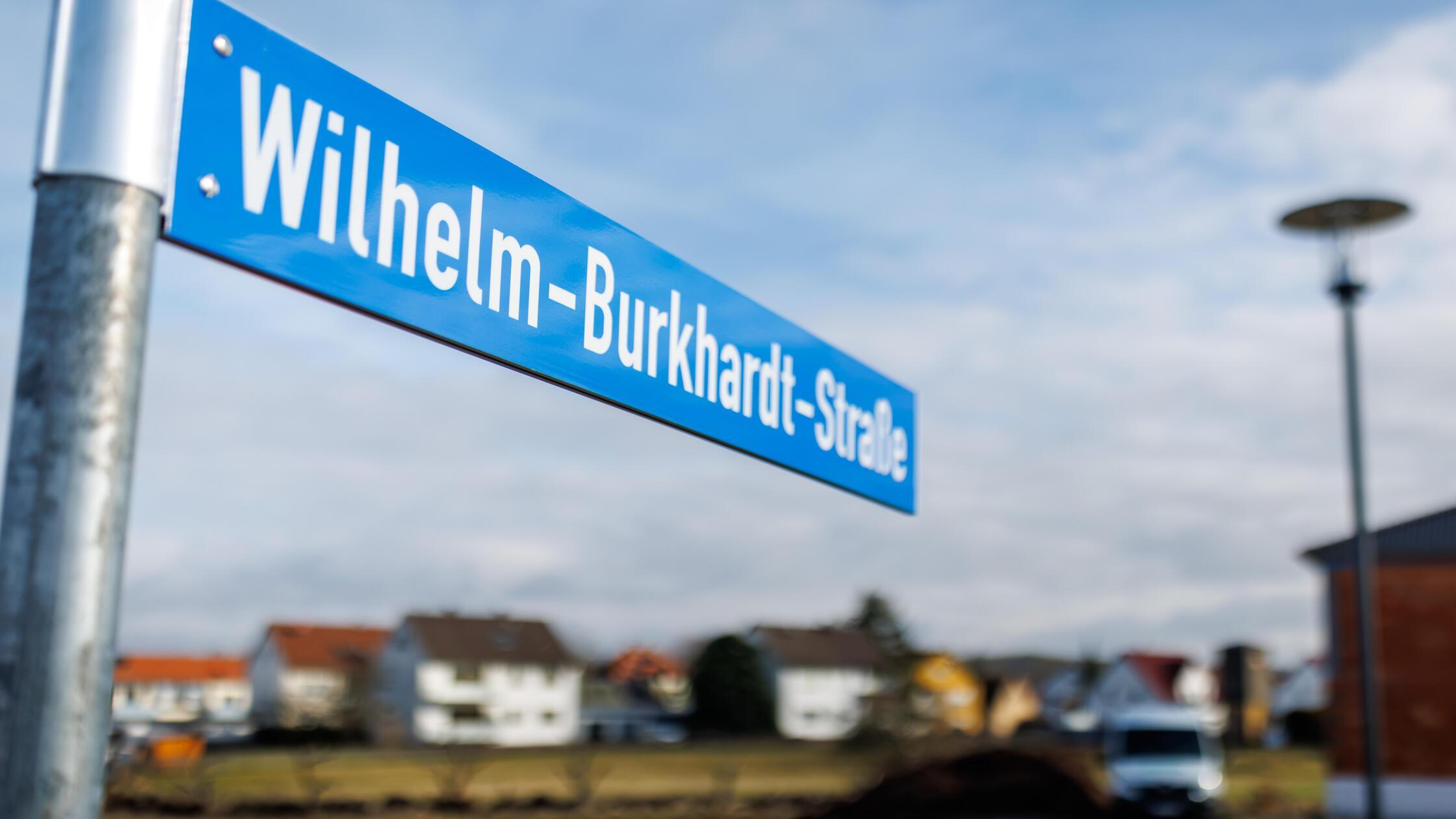 Straßenschild Wilhelm-Burkhardt-Straße