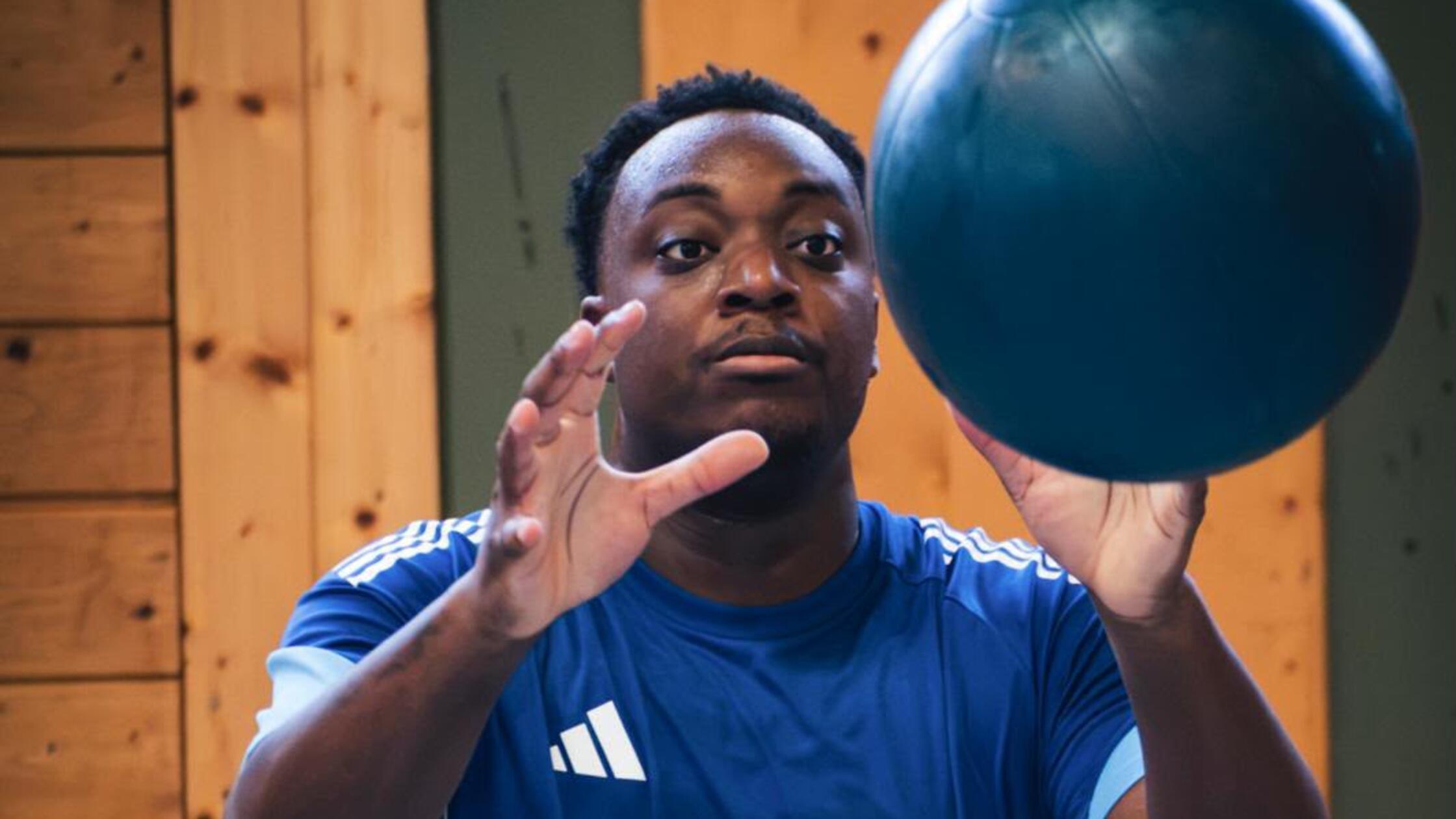 Rubens Pierre (HC Erlangen) beim Training