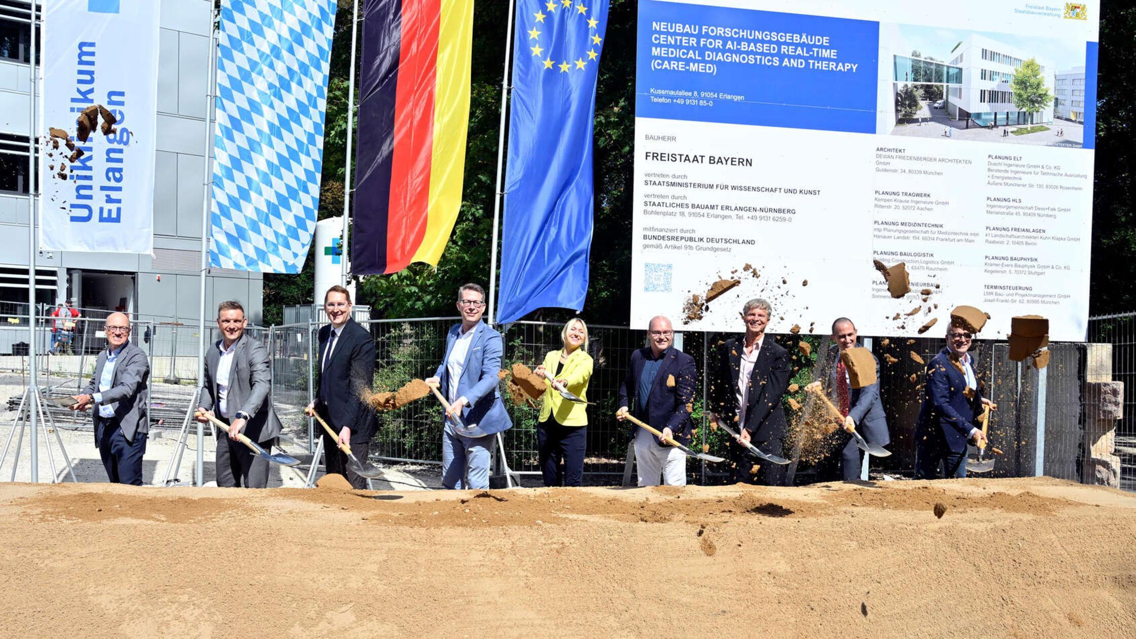 Spatenstich für das Forschungsgebäude Care-Med am 