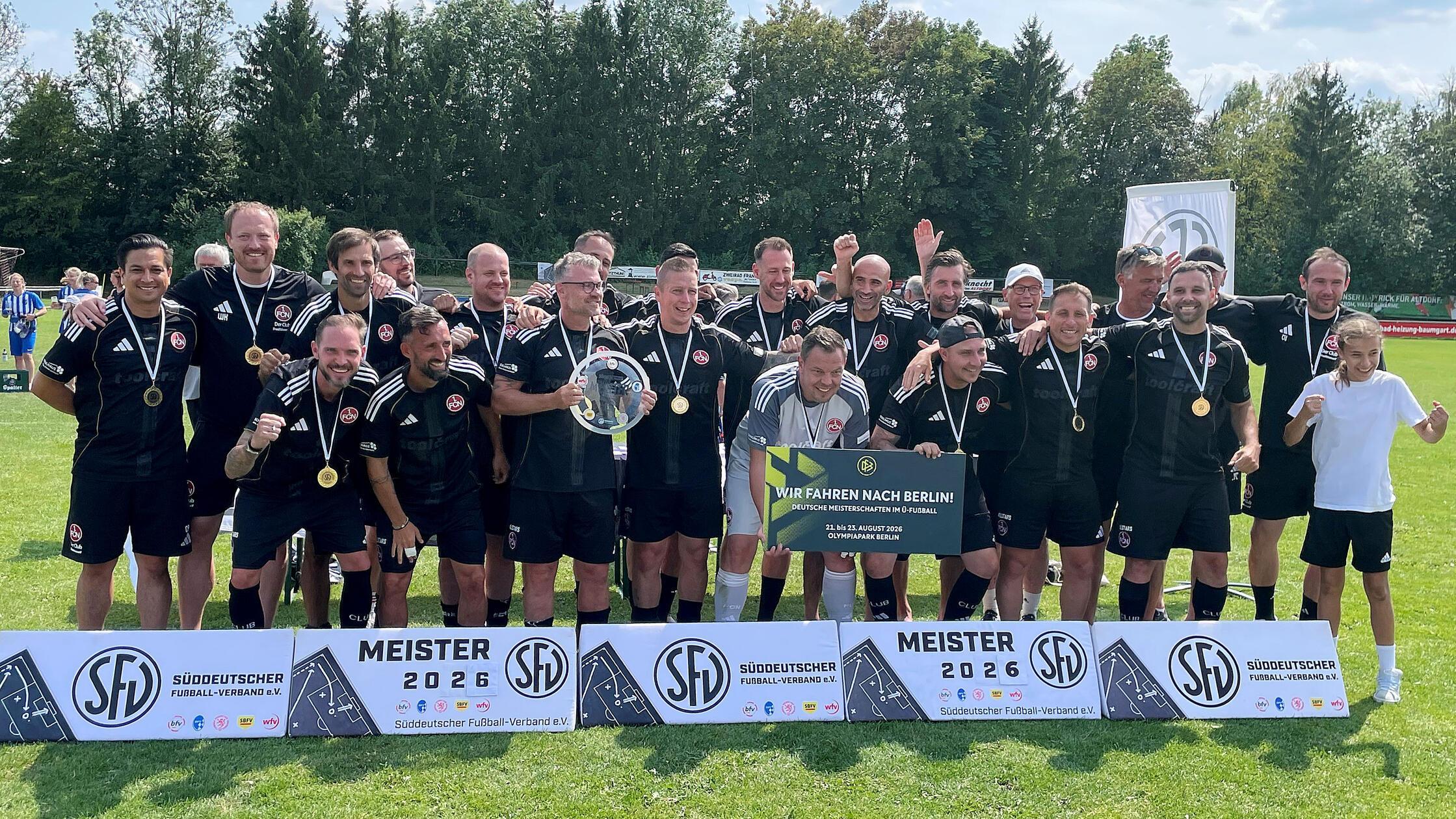 Süddeutscher Meister der Ü40-Senioren: 1. FC Nürnb