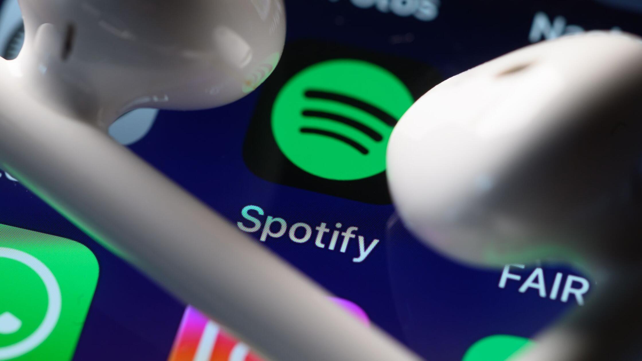 ILLUSTRATION - Die App des Musik-Streaminganbieter