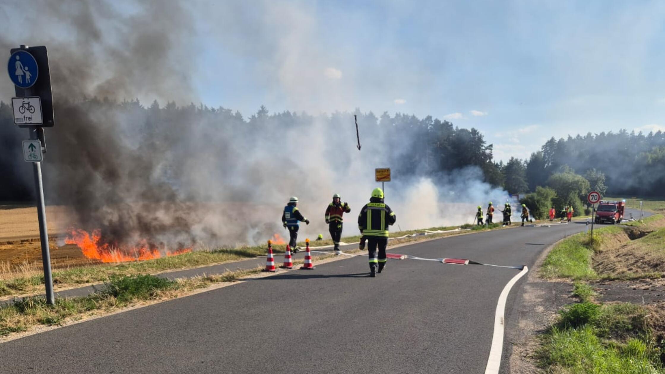 Brand Feld Pegnitz Nemschenreuth Feuerwehr