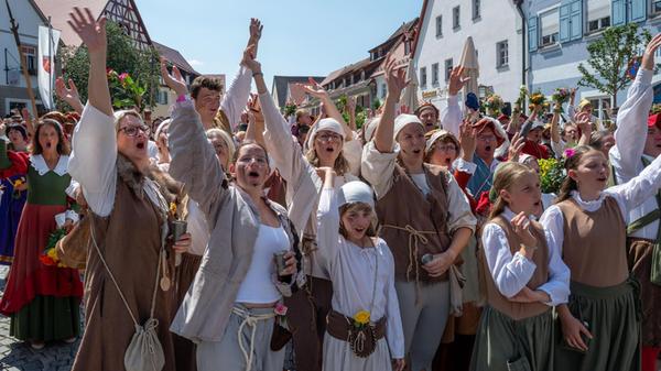 Höhepunkt des Hilpoltsteiner Burgfests war auch he