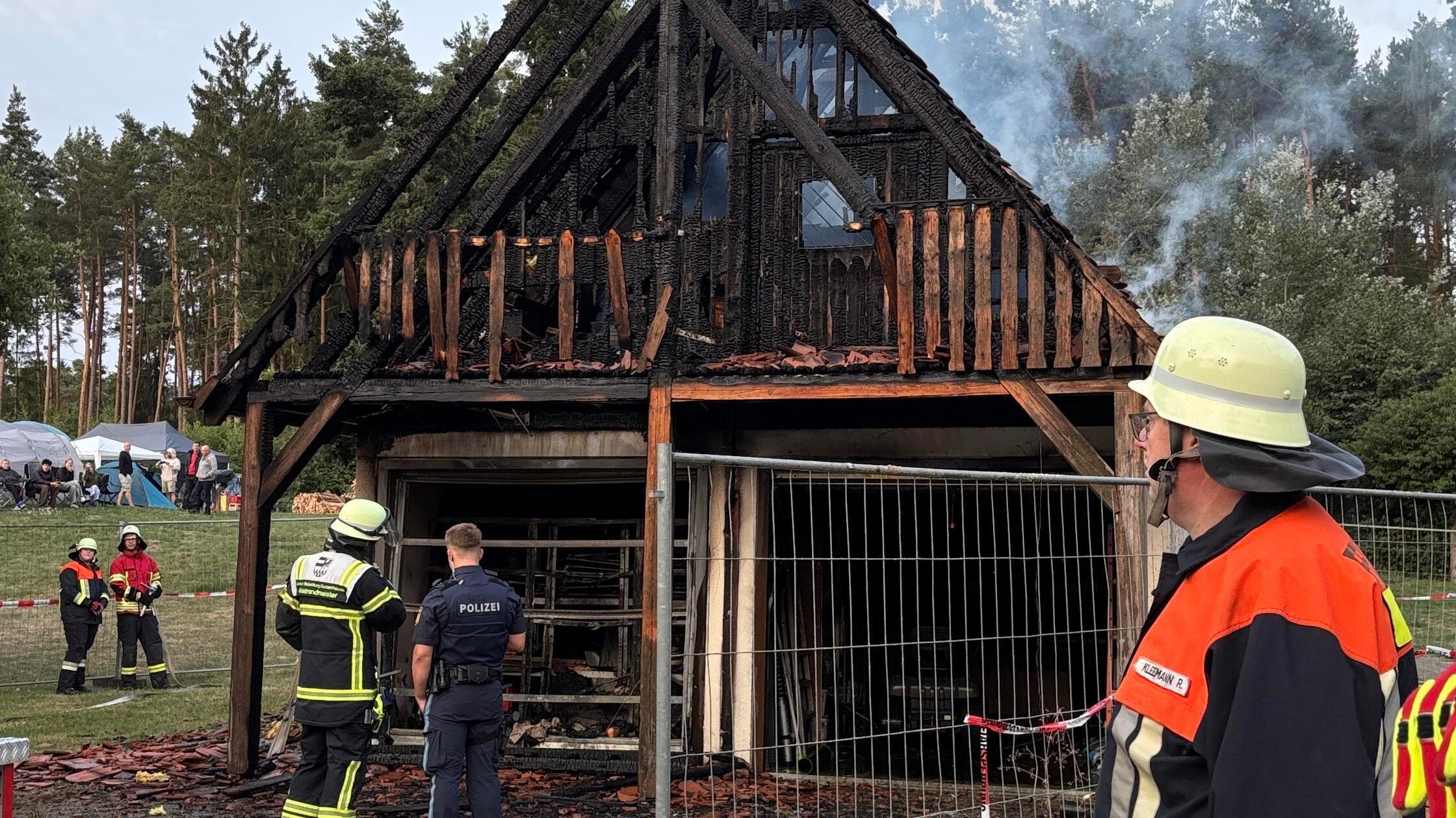 Brand Schuppen Seezentrum Wald