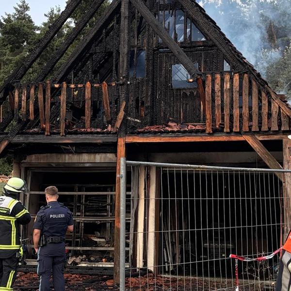 Brand Schuppen Seezentrum Wald