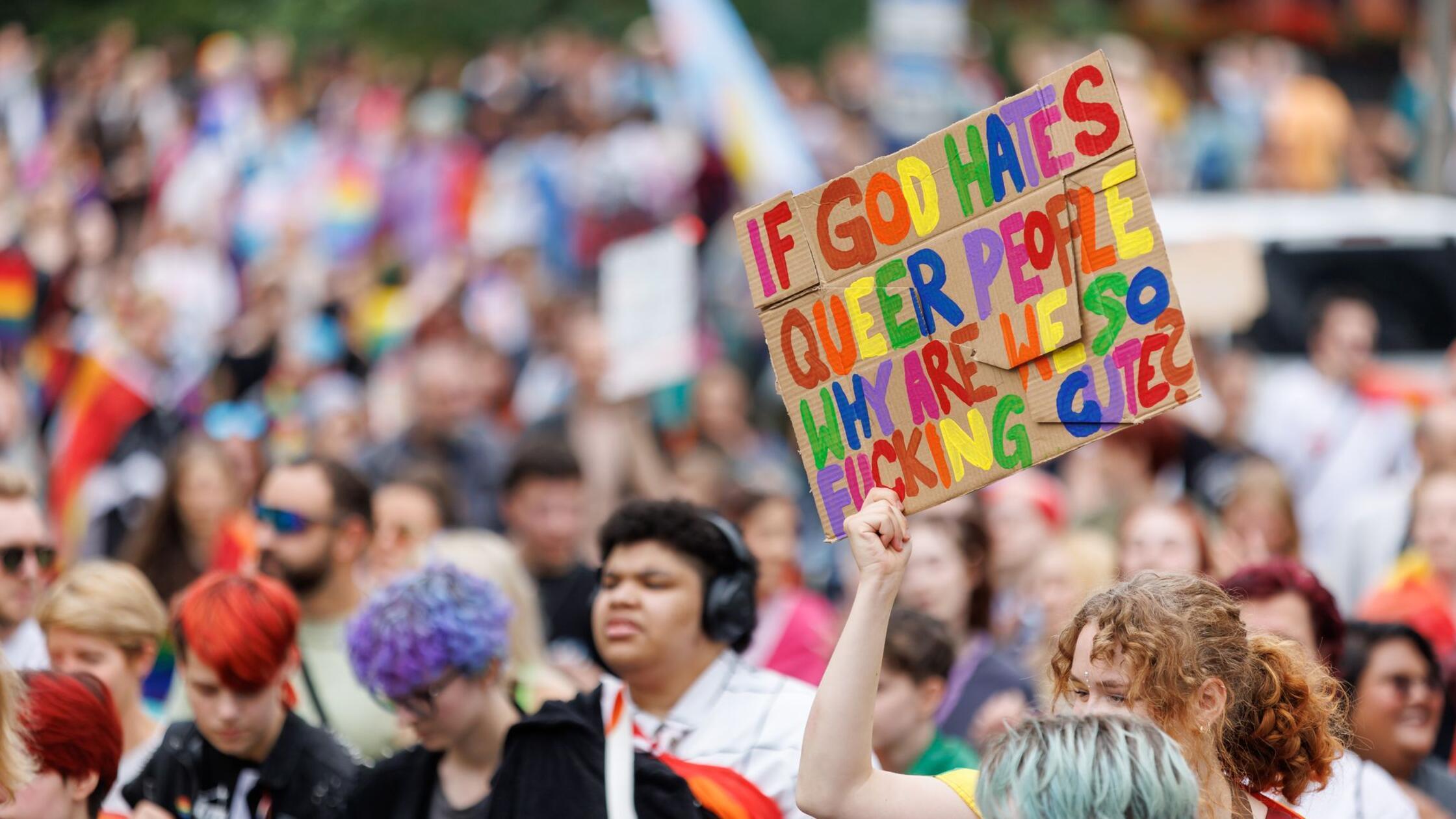 «If god hates queer people, why are we so fucking 