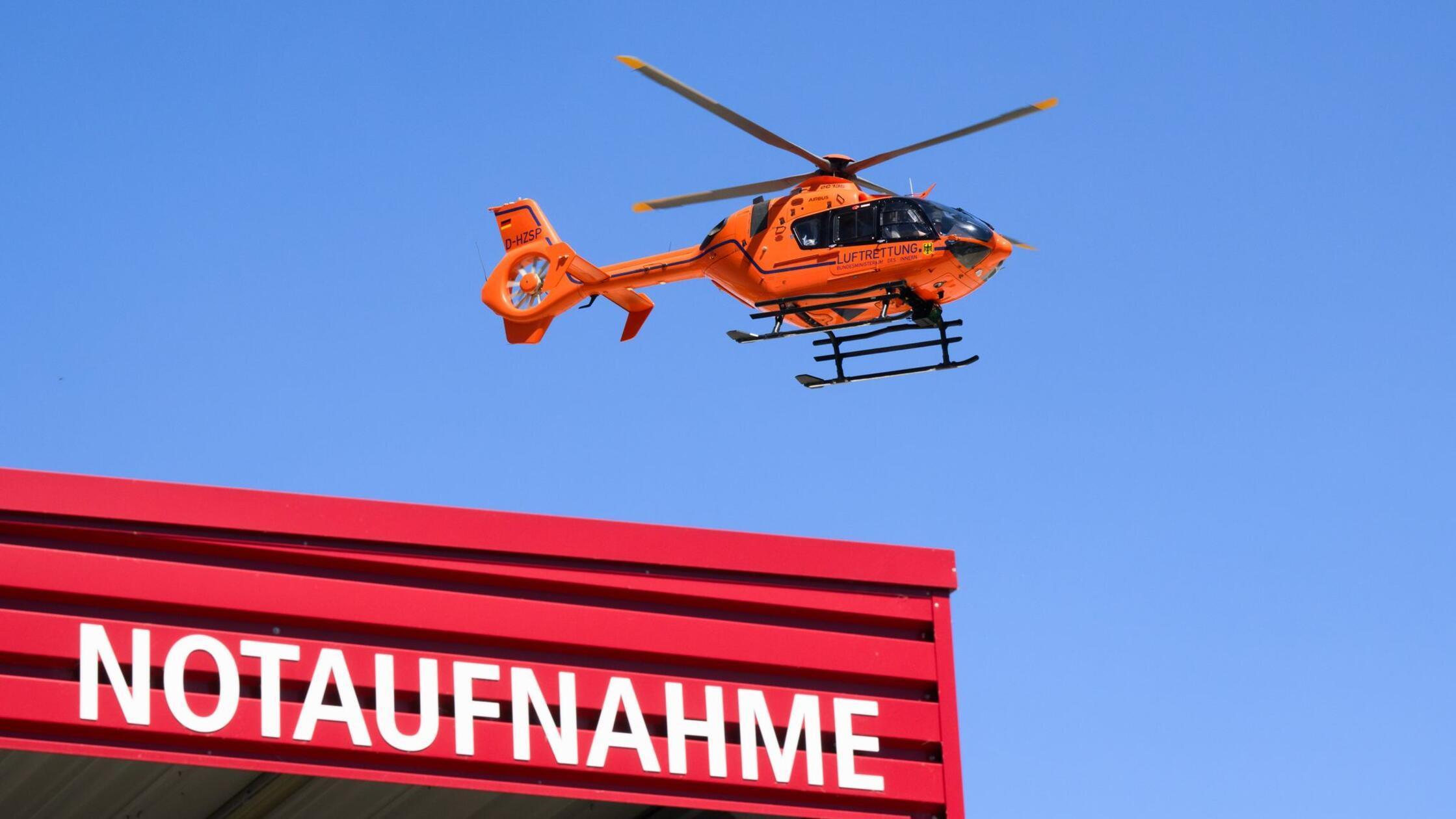 Ein Rettungshubschrauber der Luftrettung. (zu dpa: