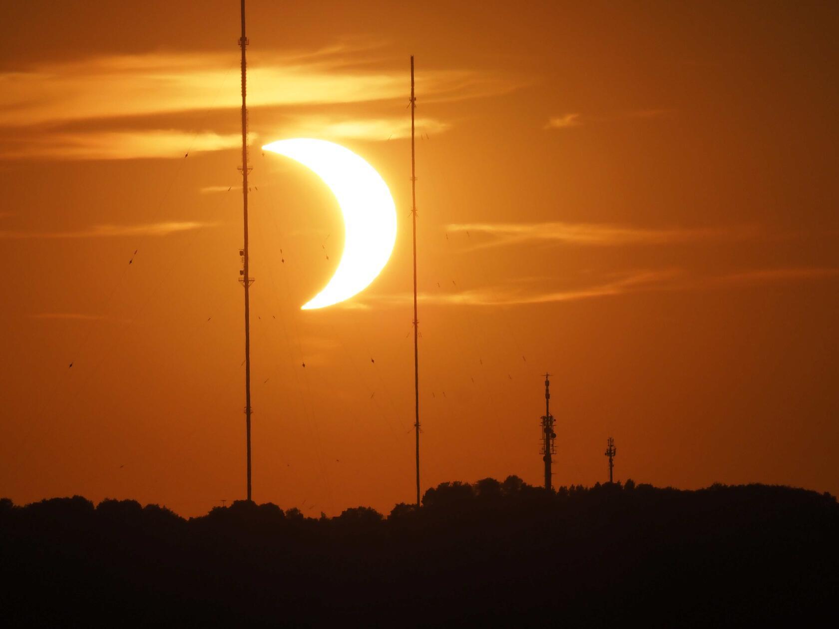So schön sah die partielle Sonnenfinsternis im Landkreis Neumarkt aus.