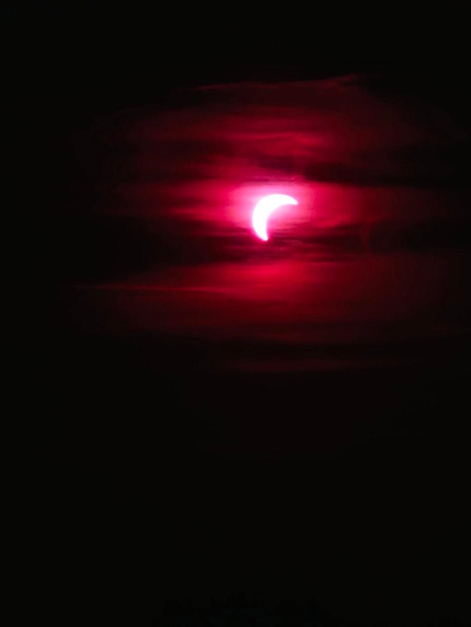 So schön sah die partielle Sonnenfinsternis im Landkreis Neumarkt aus.