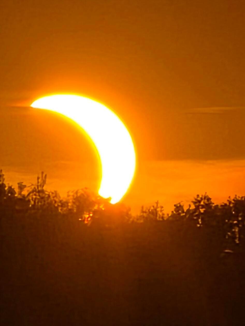 So schön sah die partielle Sonnenfinsternis im Landkreis Neumarkt aus.