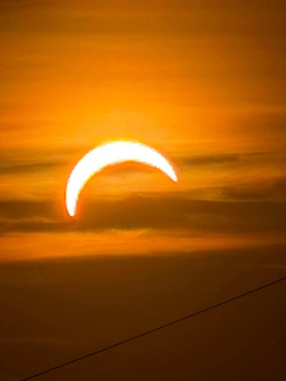 So schön sah die partielle Sonnenfinsternis im Landkreis Neumarkt aus.