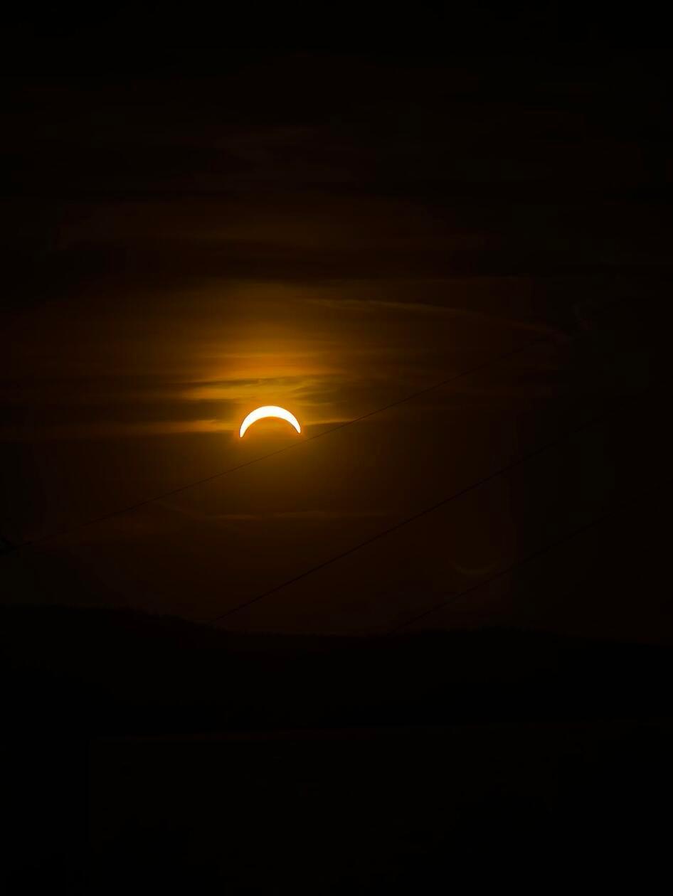 So schön sah die partielle Sonnenfinsternis im Landkreis Neumarkt aus.