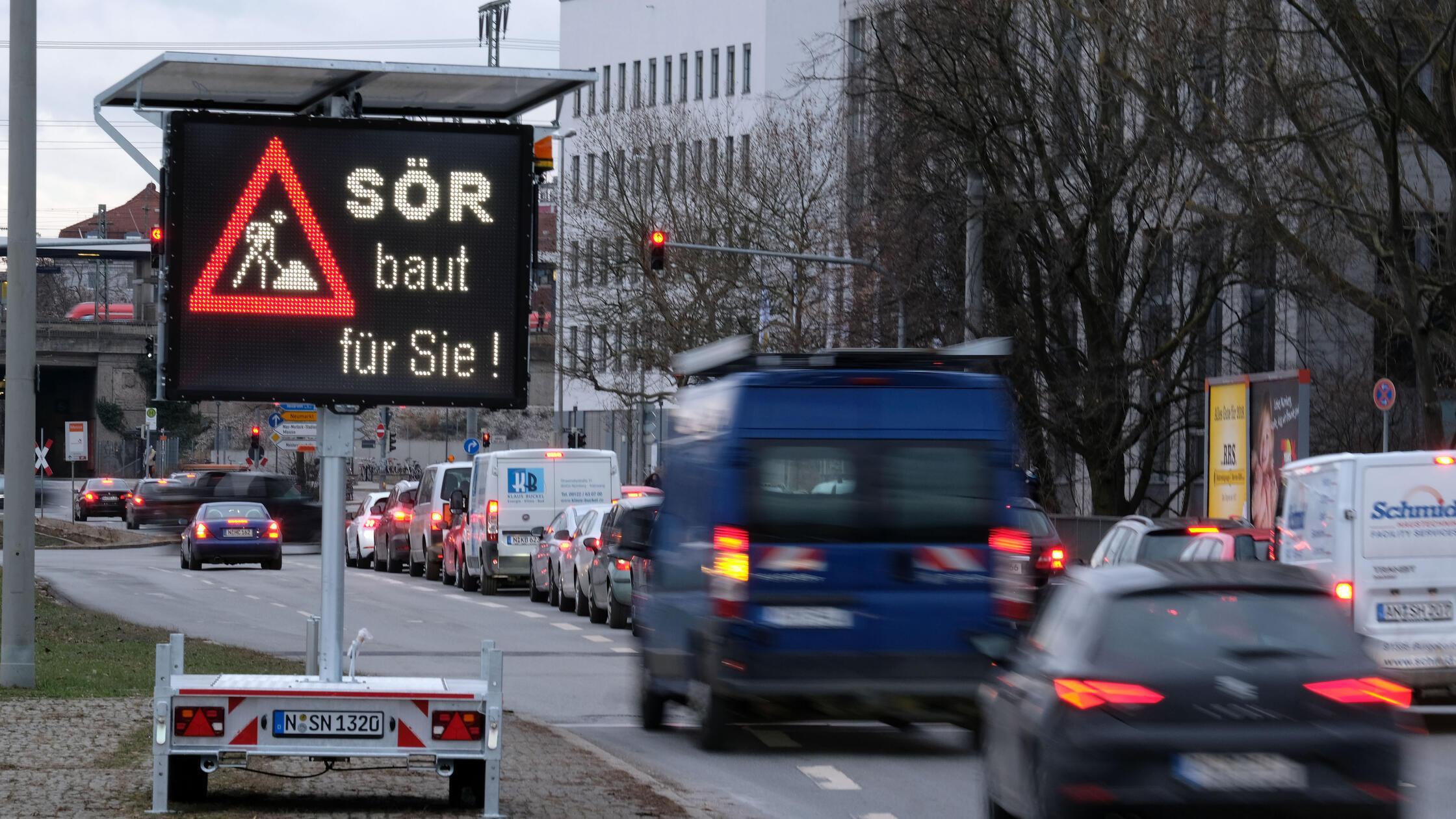 Baustellen kündigen sich an