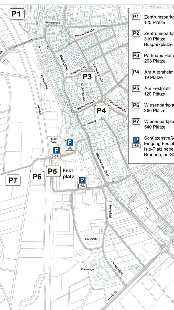 Parkplätze Kirchweih - Anlage zu Bekanntmachung