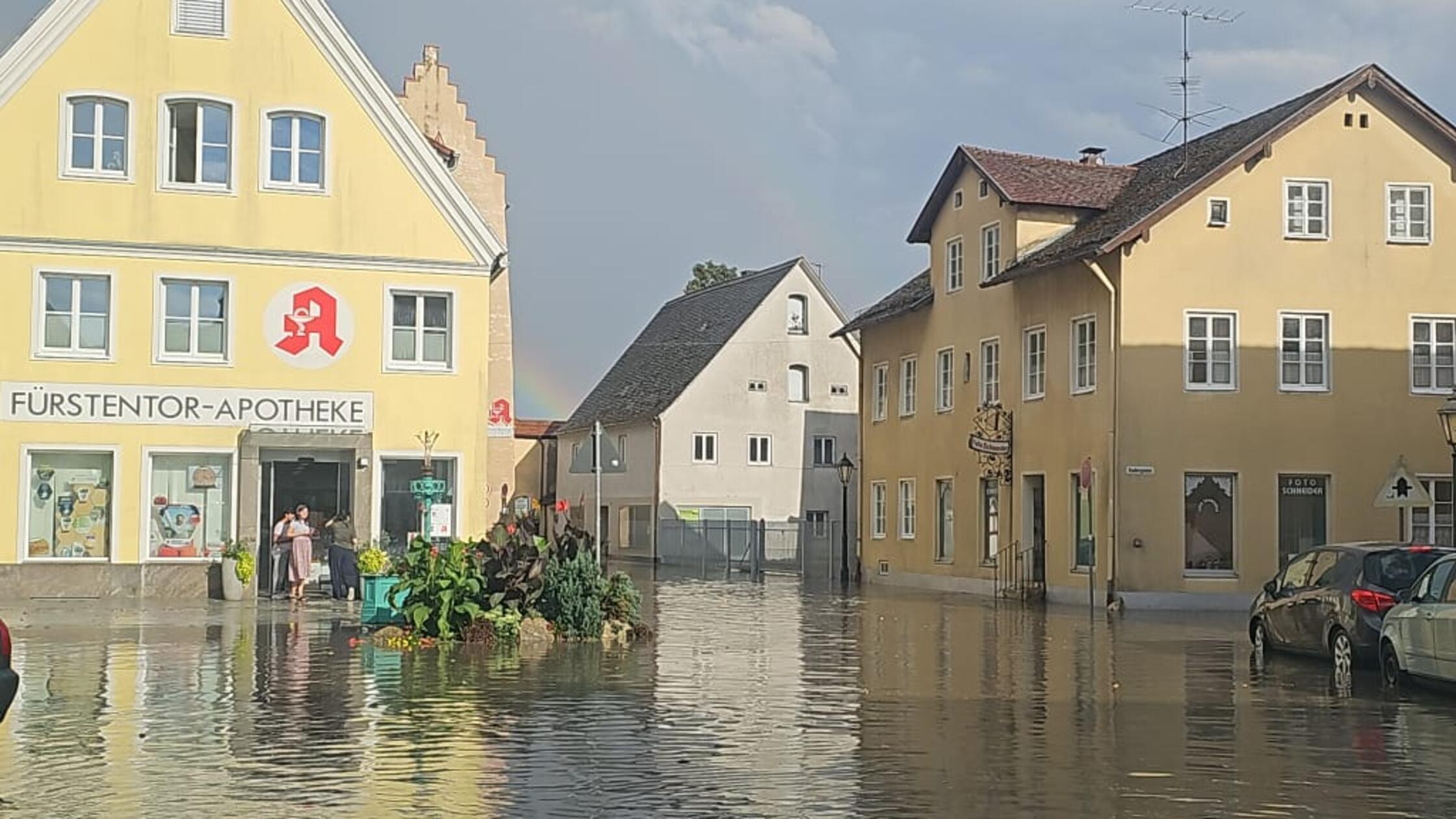 Unwetter Überschwemmung in Greding