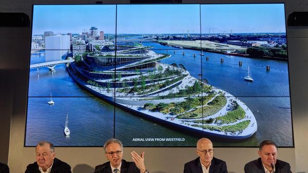 Stefan Behnisch (l-r), Architekt, Jörg Dräger, Ges