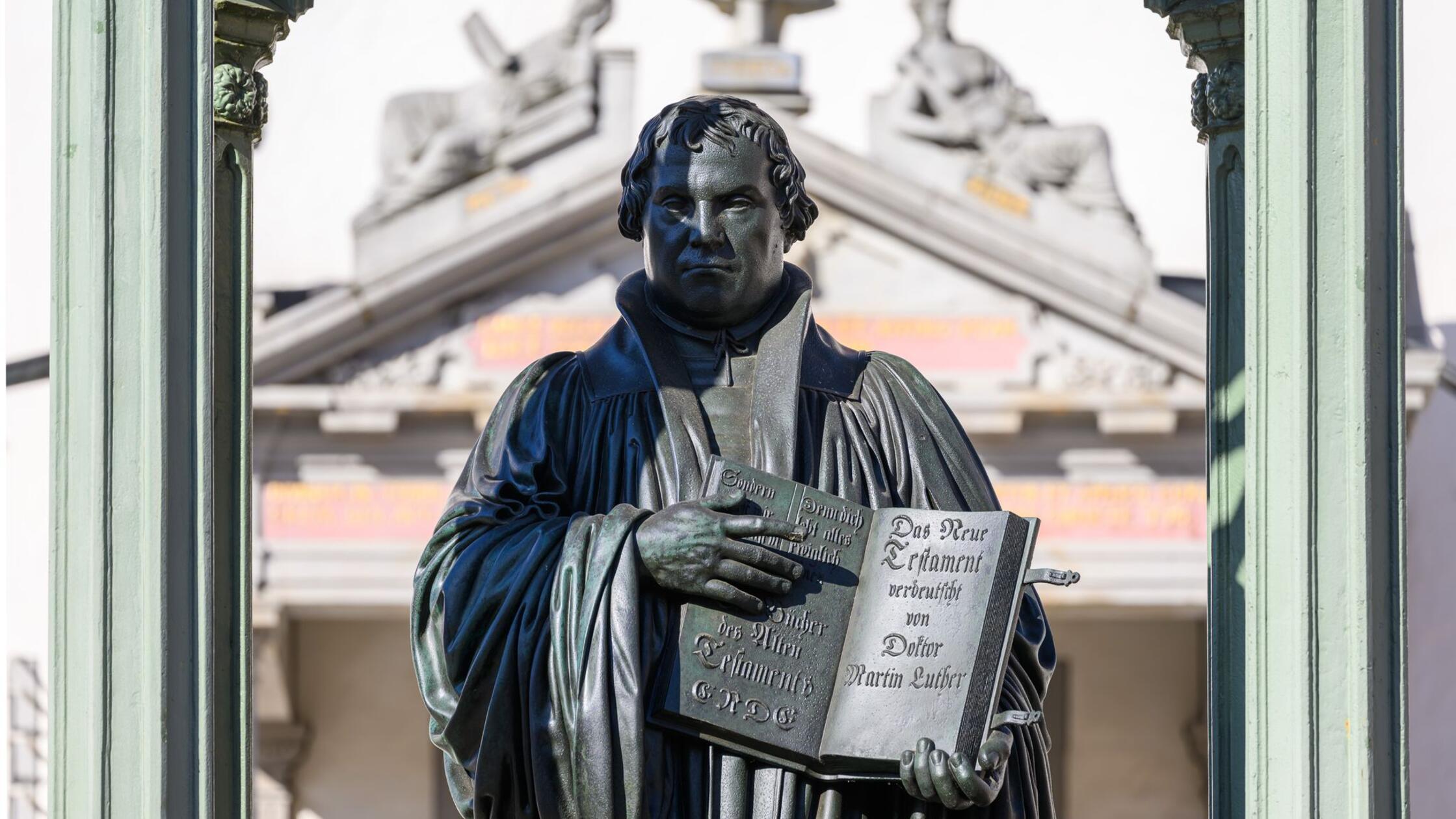 Blick auf das Denkmal für Martin Luther auf dem Ma