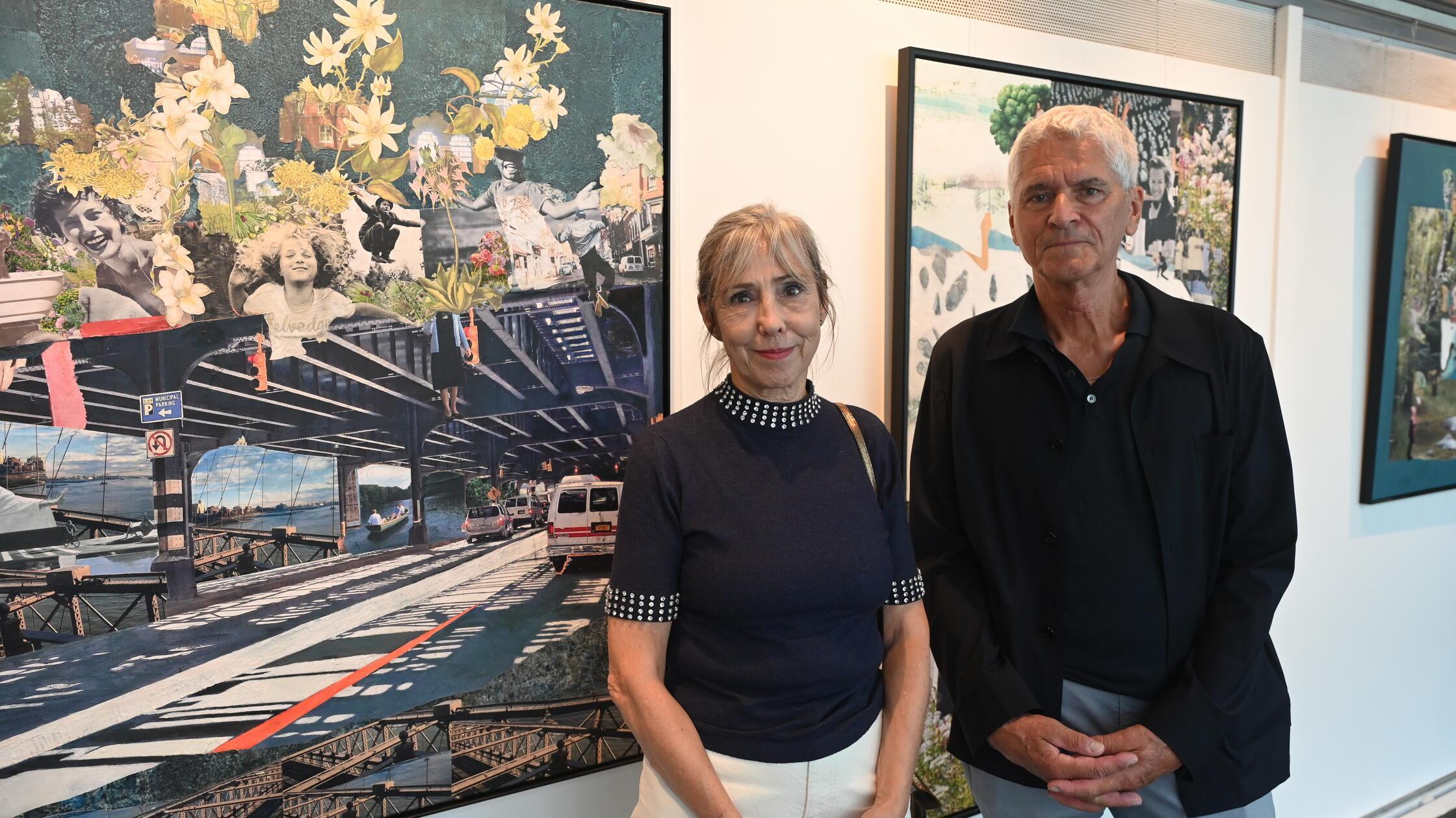 Die Künstlerin Roswitha Müller und der Vorsitzende