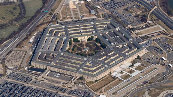 Das Pentagon ist von der Air Force One aus zu sehe