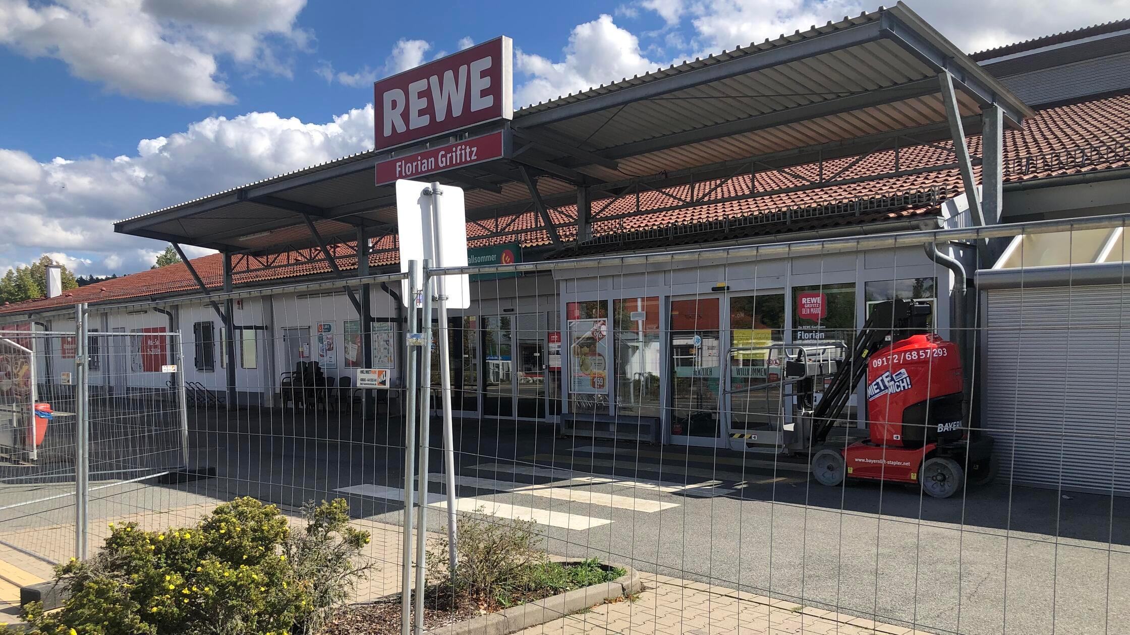 Geschlossener Rewe-Markt