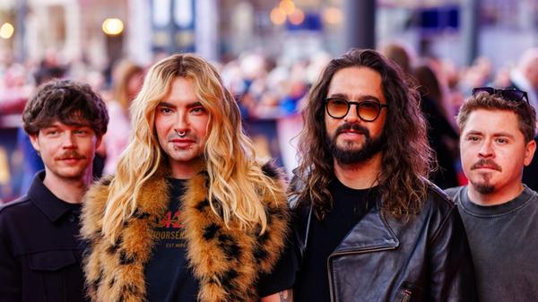 Die Mitglieder der Band Tokio Hotel, bestehend aus