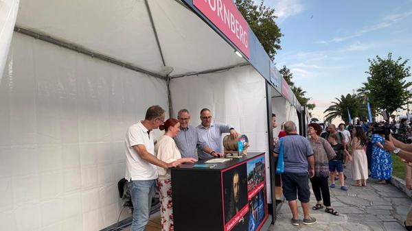 Die Stadt war beim Bierfest auch mit einem Stadt vertreten.