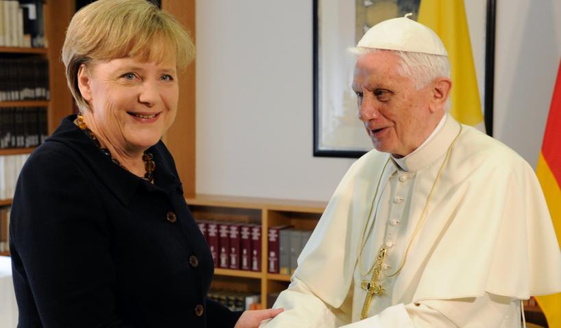 Traf den Papst zum privaten Gespräch: Kanzlerin Angela Merkel.