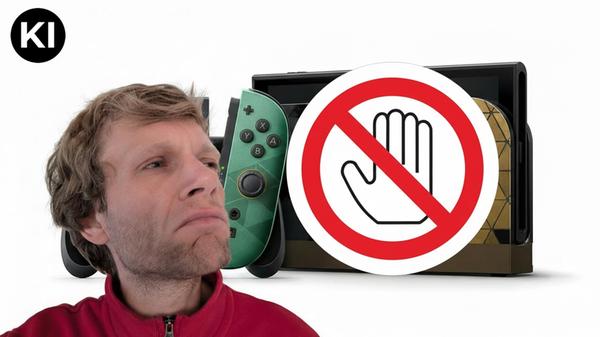 Nintendo Switch 2 Zelda Konsole Finger Weg