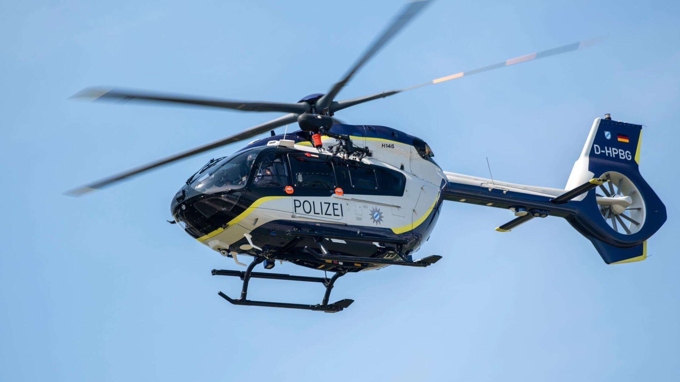 Ein bayerischer Polizeihubschrauber vom Typ H145 f