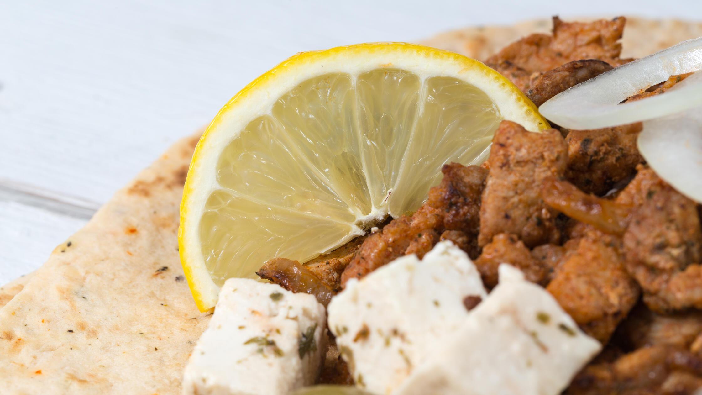 gyros pita with tzatziki and feta cheese olives co