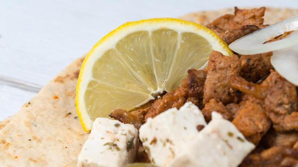 gyros pita with tzatziki and feta cheese olives co