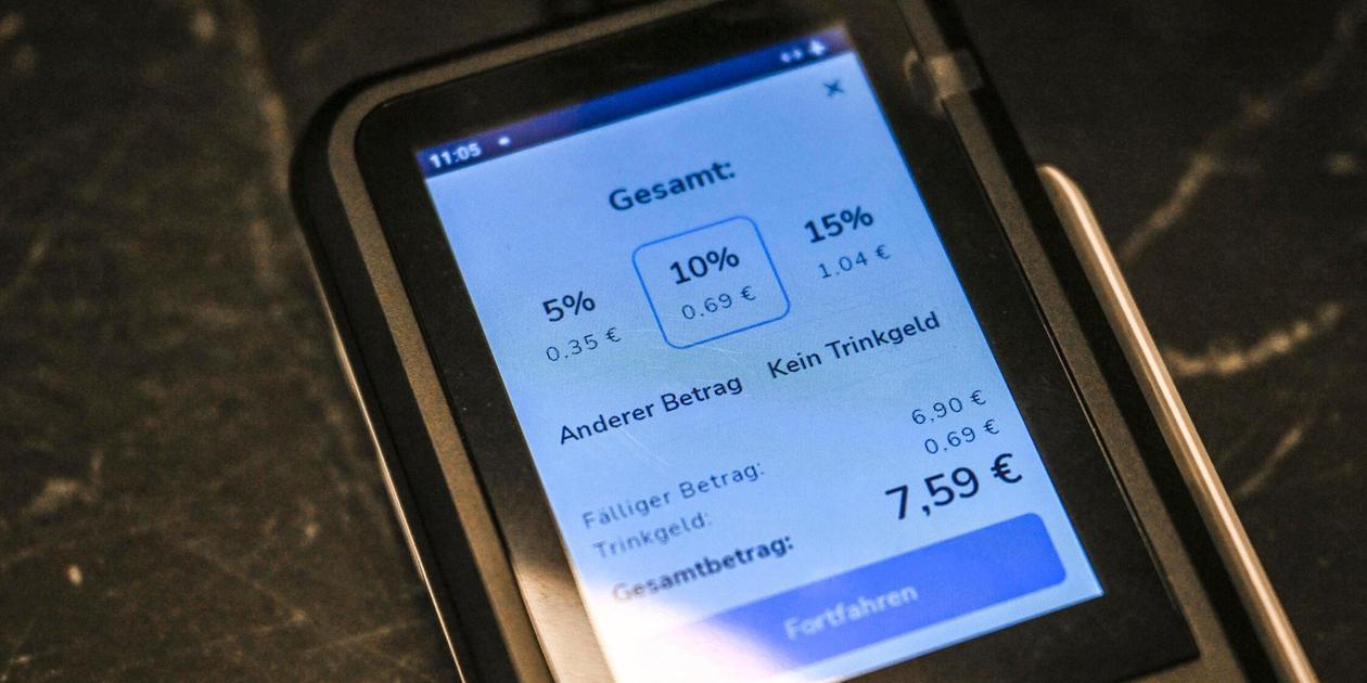 Tip suggestions for card payments: Customers in the Nuremberg region are ...