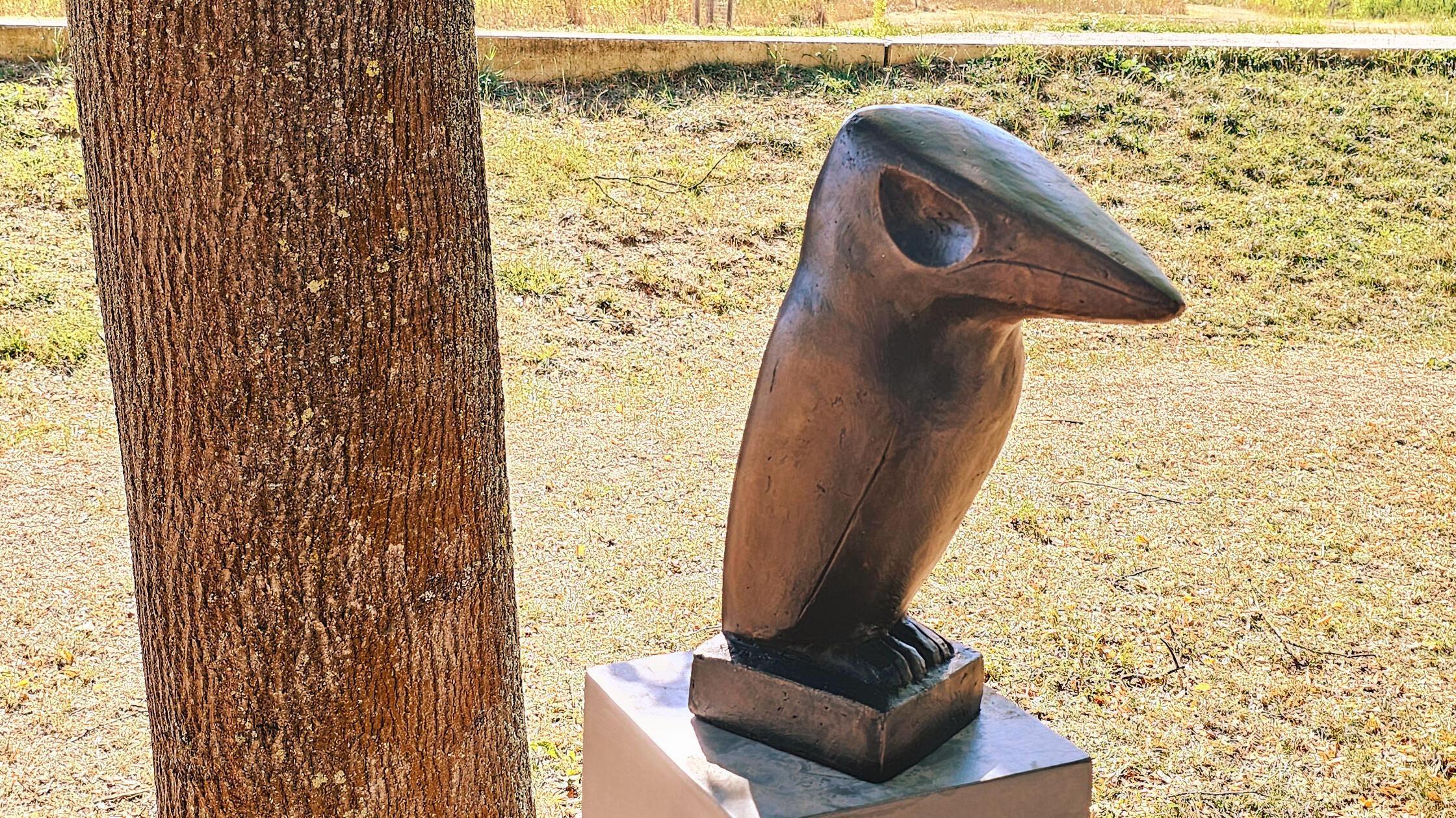 Der Eisvogel wird den Gunzenhäuser Skulpturenweg e