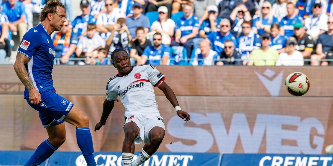 Top-Torjäger Mohamed Ali Zoma lässt den 1. FC Nürnberg auch beim 1:0 in ...