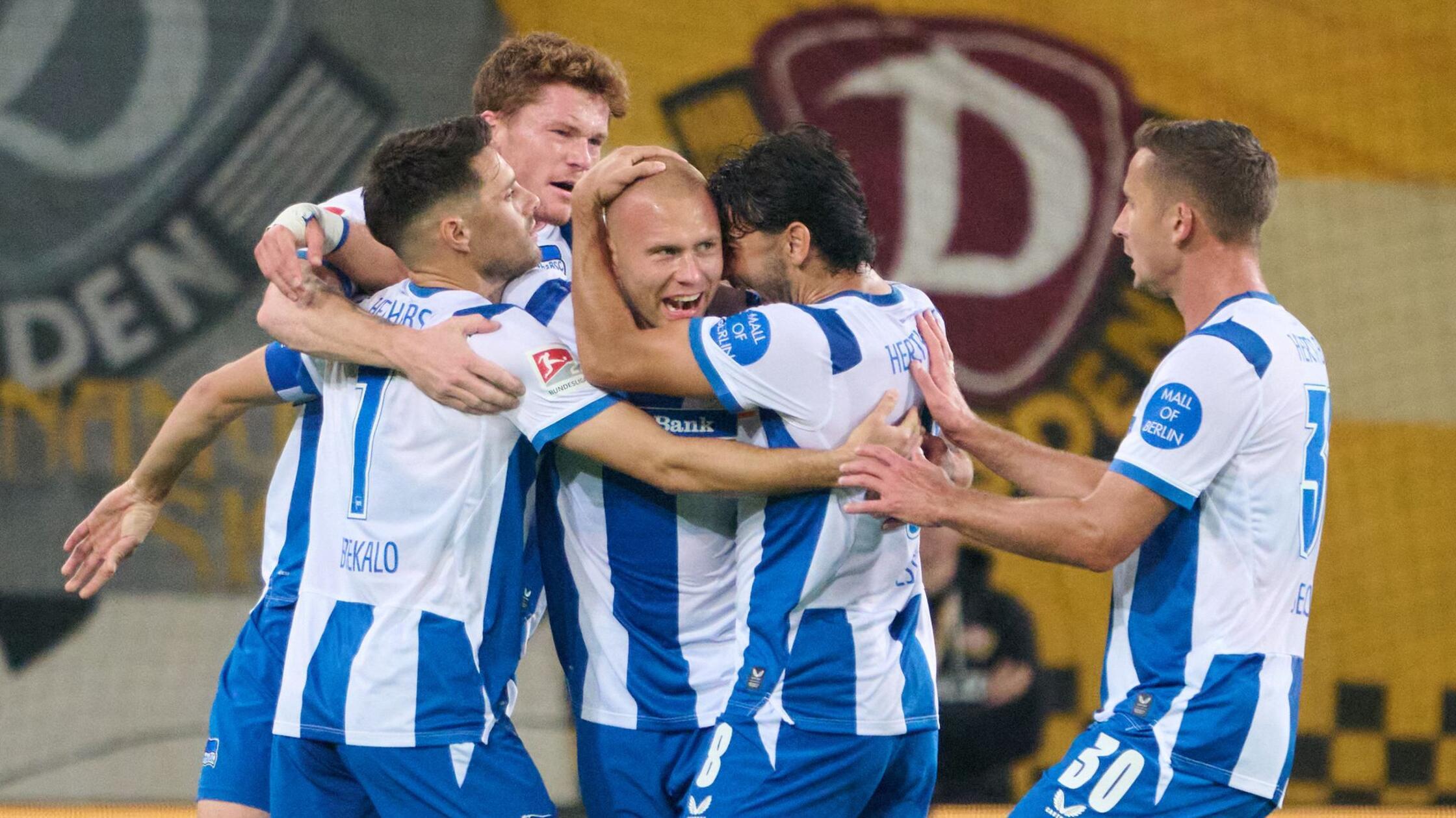 Giftig und hitzig nur auf dem Rasen: Hertha siegt in Dresden