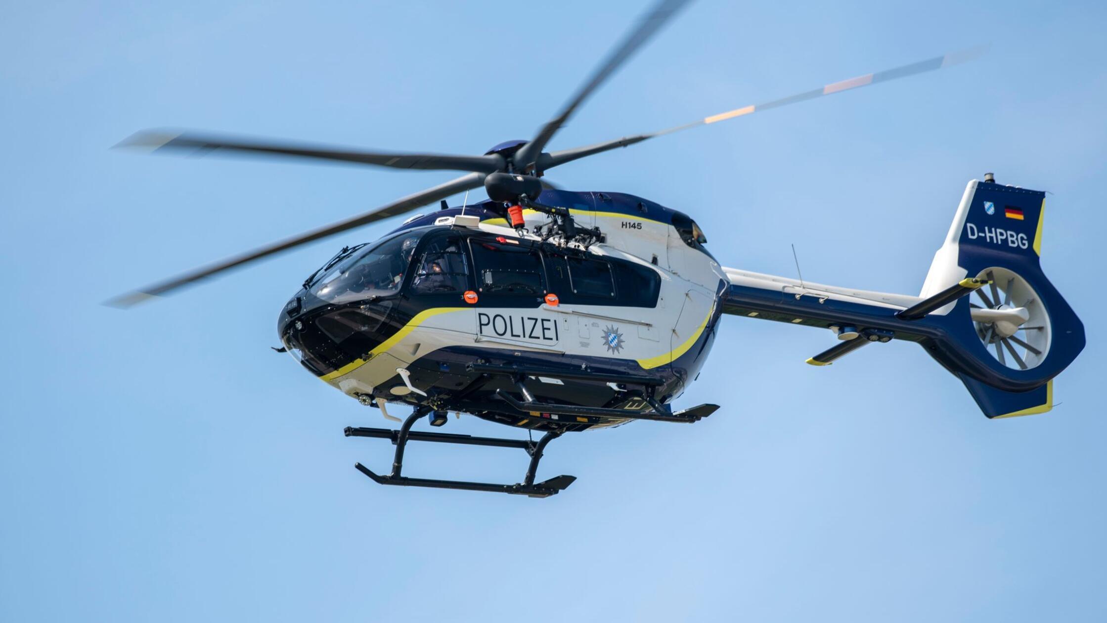 Ein bayerischer Polizeihubschrauber vom Typ H145 f