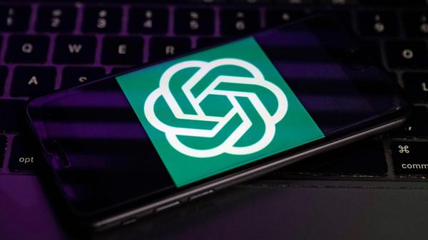 Das Logo von OpenAI, dem Entwickler von ChatGPT, w