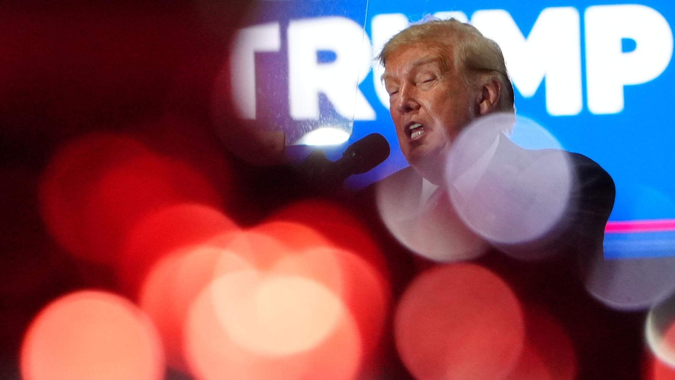 US-Präsident Donald Trump spricht während einer Wa