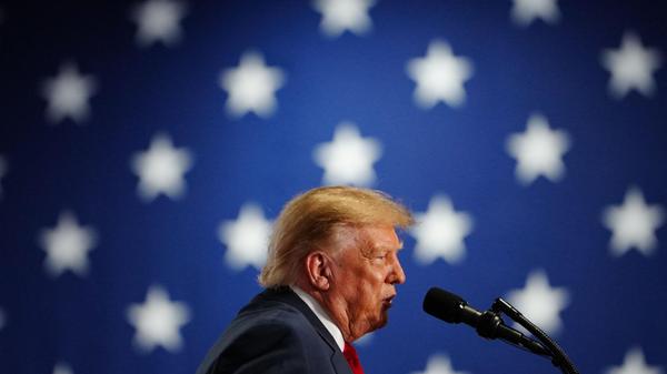 US-Präsident Donald Trump spricht während einer Wa