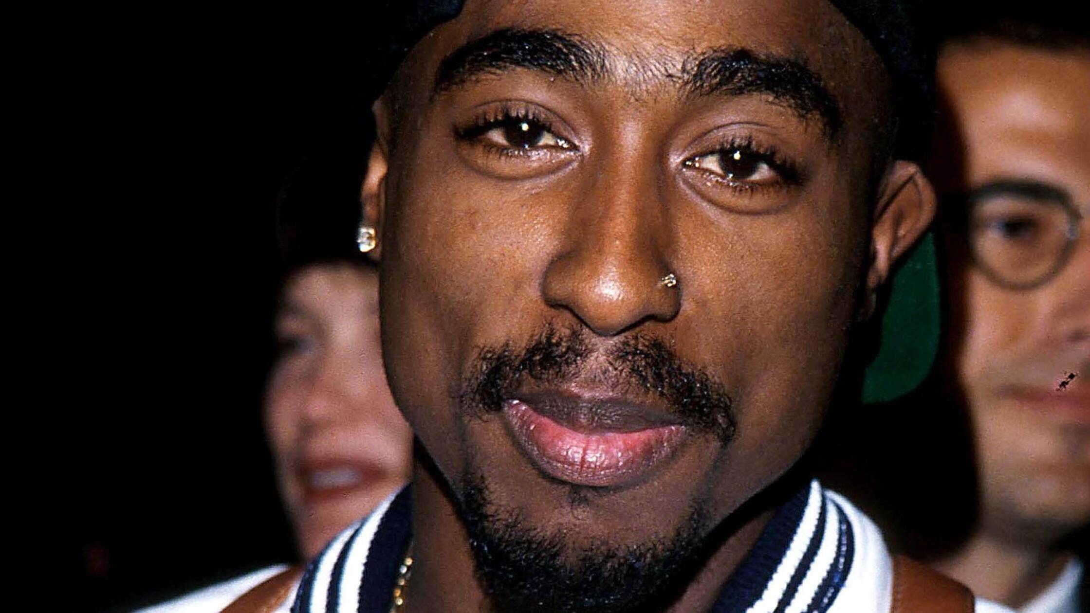 Der Rapper Tupac Shakur bei der Premiere des Films